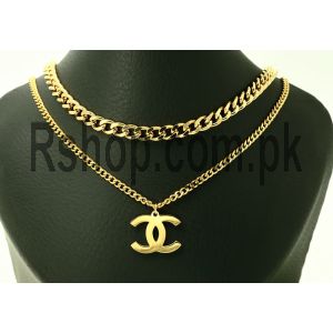 CHANEL Double Chain CC Necklace Gold Price in Pakistan