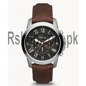 Fossil Grant Chronograph Brown Leather Watch FS4813  (Same as Original) Price in Pakistan