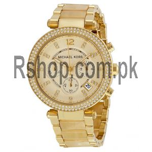 Michael Kors Parker Champagne Dial Gold Tone Chronograph Women's Watch Price in Pakistan