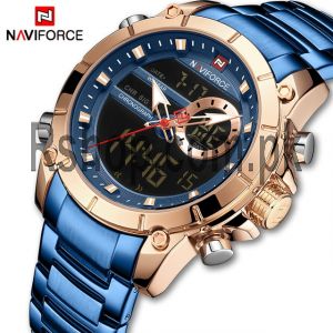 NAVIFORCE NF9163 Stainless Steel Dual Time Wrist Watch Price in Pakistan