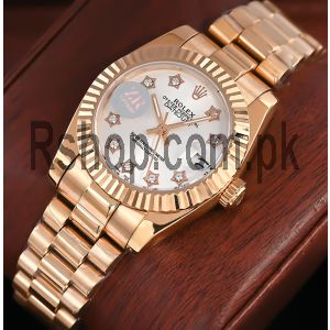 Rolex Datejust 9 Diamonds Set in Star Dial Rose Gold Ladies Watch Price in Pakistan