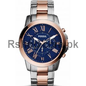 Fossil Grant Chronograph Blue Dial Two-tone Men's Watch Price in Pakistan