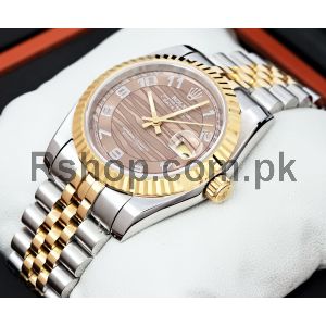 Rolex Datejust Two Tone Brown Dial Watch Price in Pakistan