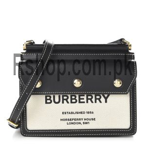 Burberry  Mini Horseferry Print Title Bag with Pocket Detail Handbag