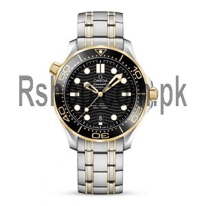 OMEGA Seamaster Diver Black Dial Two-Tone Men's Bracelet Watch Price in Pakistan